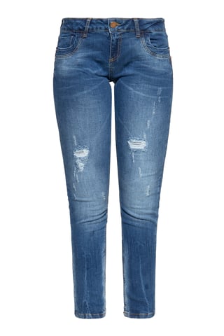 Amor, Truth & Trust Damen 5-Pocket Jeans im femininen Slim Fit Leoni Mid