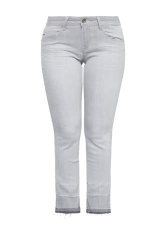 Amor, Truth & Trust Damen ATT JEANS Damen Jeanshose mit offenen Saumkanten und Waschung Brenda grau