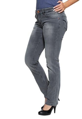 Amor, Truth & Trust Damen 5-Pocket Jeans Stella grau