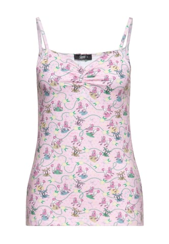 Queen Kerosin Damen Top Poodle pink