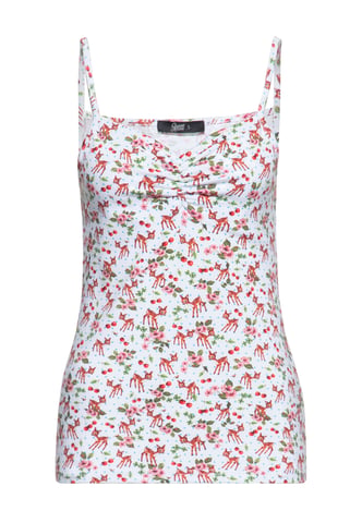 Queen Kerosin Damen Top Deer offwhite