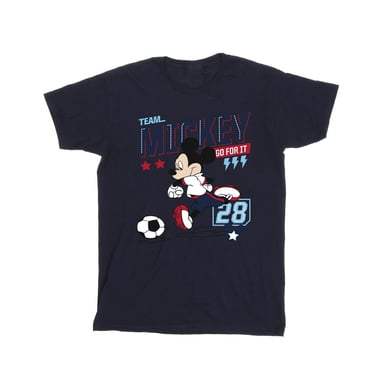 Disney Boys Mickey Mouse Team Mickey Football T-Shirt (Navy Blue)