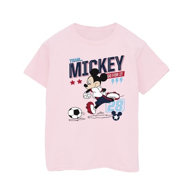 Disney Boys Mickey Mouse Team Mickey Football T-Shirt (Baby Pink)