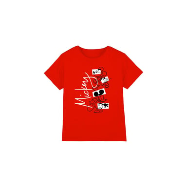 Disney Childrens/Kids Mickey Mouse Geometric Shapes T-Shirt (Red)
