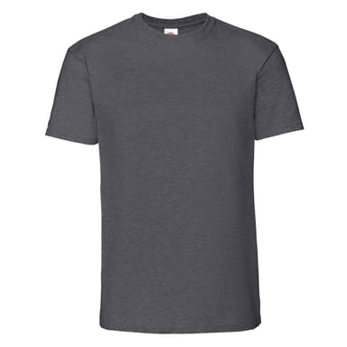 Fruit Of The Loom Mens Iconic Premium Ringspun Cotton T-Shirt (Dark Heather)
