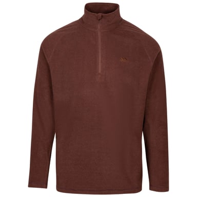 Trespass Mens Keynote Anti Pilling 1/4 Zip Fleece Top (Brown)
