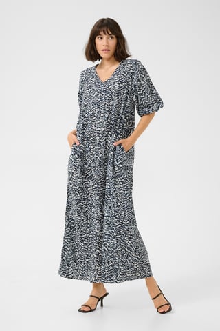 Jurk A-shape blue white