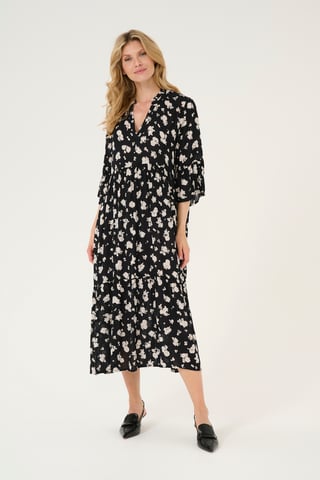 Jurk A-shape black white