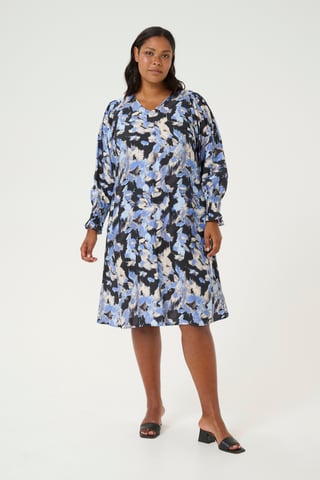 Jurk A-shape black blue