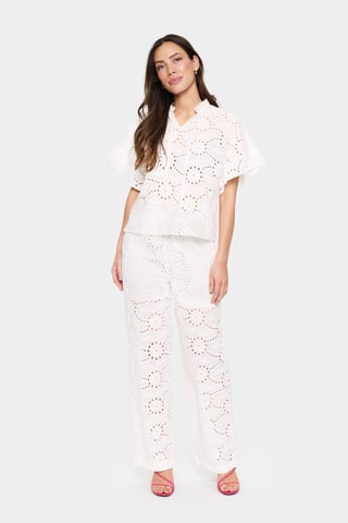 Blouse with short sleeve Loose fit Ice