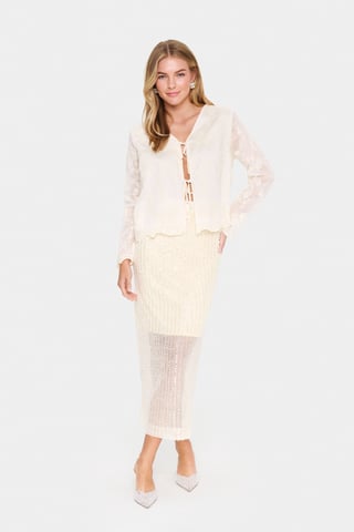 Blouse with short sleeve A-shape Ice