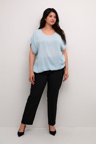 Blouse with short sleeve Loose fit Celestial Blue