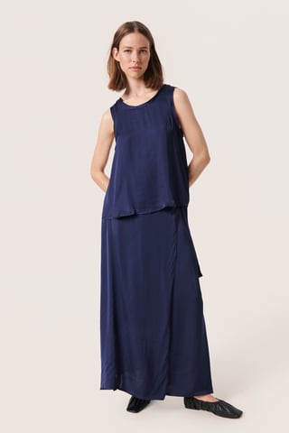 Mouwloos shirt Regular fit Night Sky dark blue