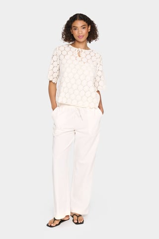 Blouse with short sleeve Loose fit Sea Salt