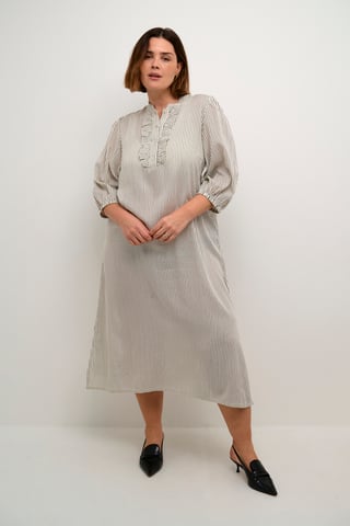 Dress A-shape Turtledove/Black Stripe