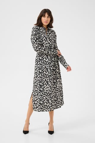 Jurk Baggy fit White/Black Leopard white black