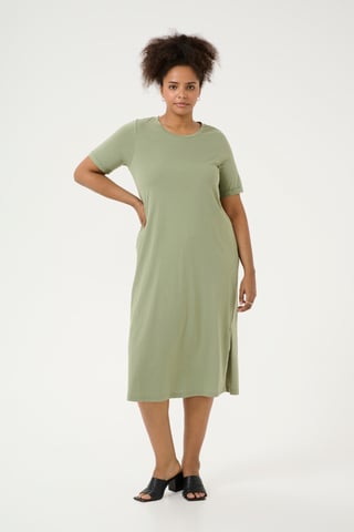Dress A-shape Oil Green