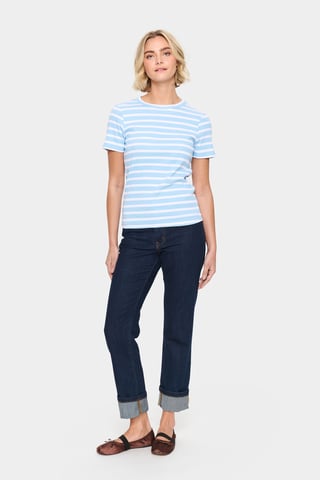 T-shirt Regular fit Airy Blue White Stripe