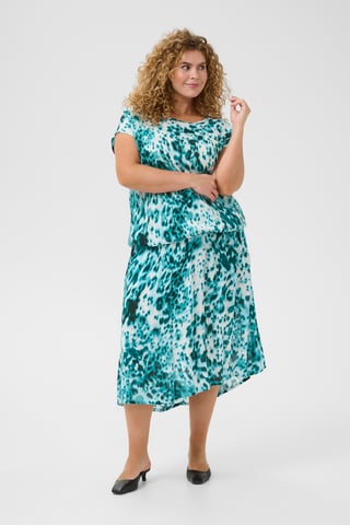 Mouwloos shirt Loose fit Teal Leopard Print