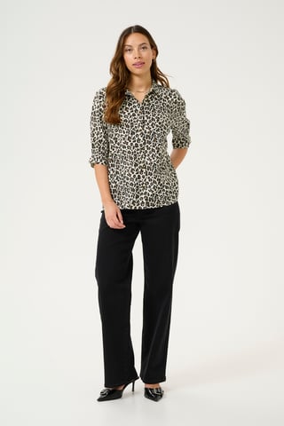 Blouse with short sleeve Regular fit Multi Color Leo Print