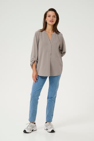 Blouse with short sleeve Regular fit Steeple Gray