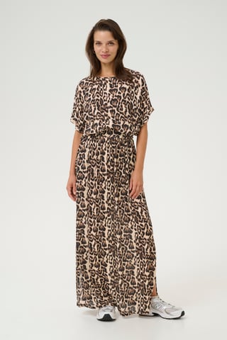 Sleeveless blouse Loose fit Naturel Leopard Print