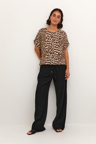 Sleeveless blouse Loose fit Classic Leopard
