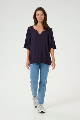 Blouse with short sleeve Loose fit Dawn Purple