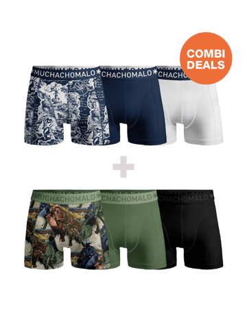 Muchachomalo - 3-pack + 3-pack Boxershorts Men - Combi deal