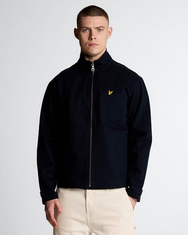 Lyle & Scott Twill-jas met hoge hals - donkerblauw