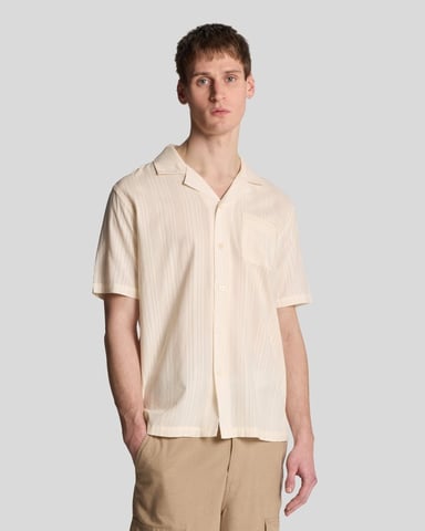 Lyle & Scott Broderie Resort Shirt - Beige