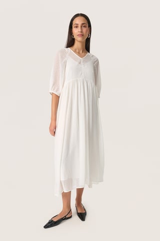 Dress Feminine Silhouette Whisper White
