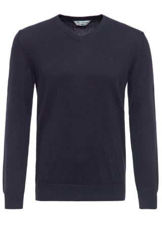 Way of Glory Herren WAY OF GLORY Herren Pullover mit V-Ausschnitt navy