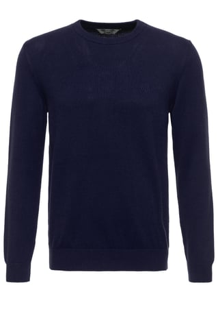 Way of Glory Herren WAY OF GLORY Herren Pullover mit Rundhals-Ausschnitt navy