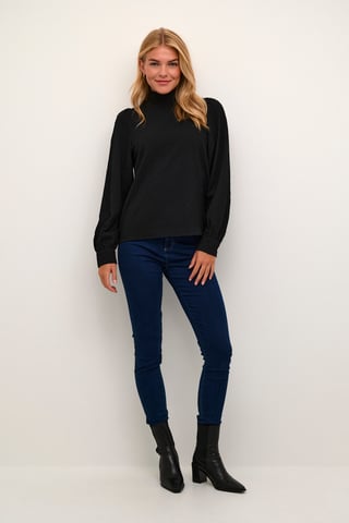 Blouse with long sleeve Regular fit Black Deep
