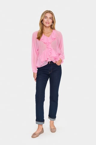 Blouse with long sleeve Loose fit Begonia Pink