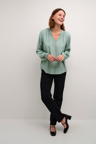 Blouse with long sleeve A-shape BalsamGreen C.