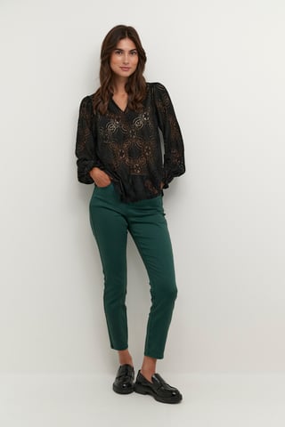 Blouse with long sleeve Relaxed fit Black