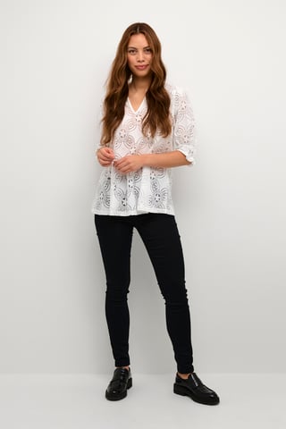 Blouse with long sleeve Relaxed fit Spring Gardenia