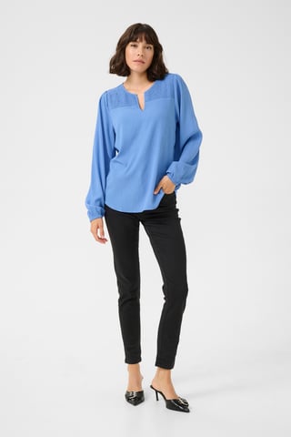 Blouse met lange mouwen Regular fit Ebb and Flow blue
