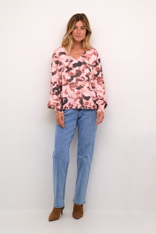 Blouse met lange mouwen Regular fit Blurred Rose