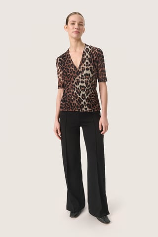 Blouse met lange mouwen Feminine Leopard Pattern leopard