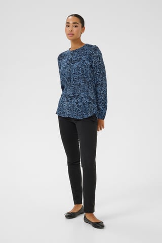 Blouse with long sleeve Regular fit Midnight/Blue Graphic Dot