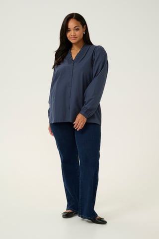 Blouse with long sleeve Regular fit Midnight Marine
