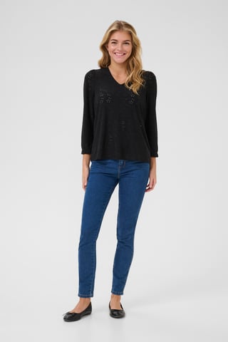 Blouse met lange mouwen Regular fit Black Deep CC. black
