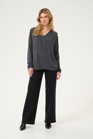Blouse met lange mouwen Regular fit Black Oyster