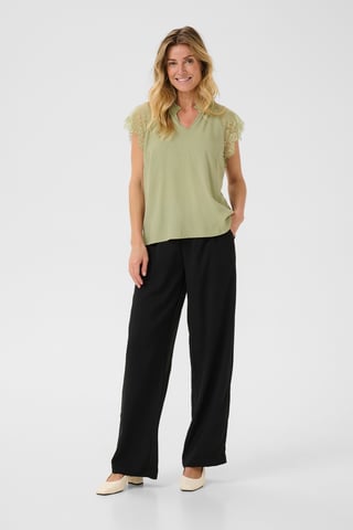 Blouse with short sleeve Straight fit Tea