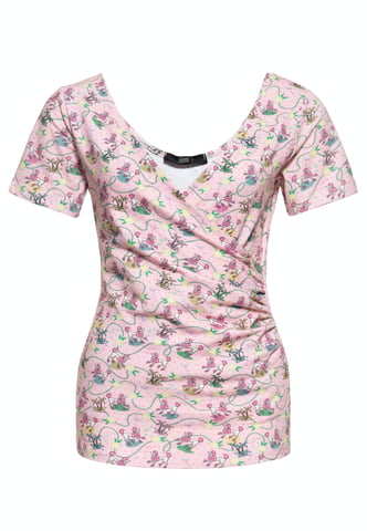 Queen Kerosin Damen Blusentop pink