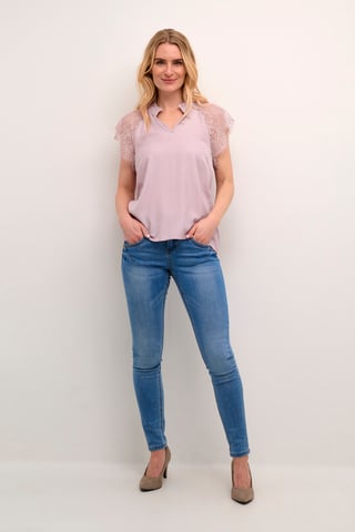 Blouse with short sleeve Straight fit Deauville Mauve
