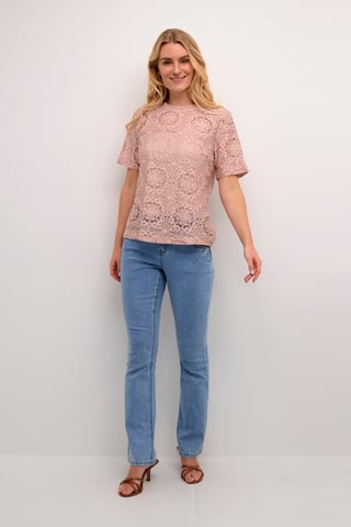 Blouse with short sleeve Regular fit Burnished Lilac